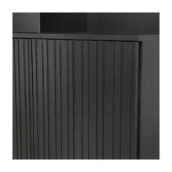 New Gravure Wandkast grenen zwart 200 cm