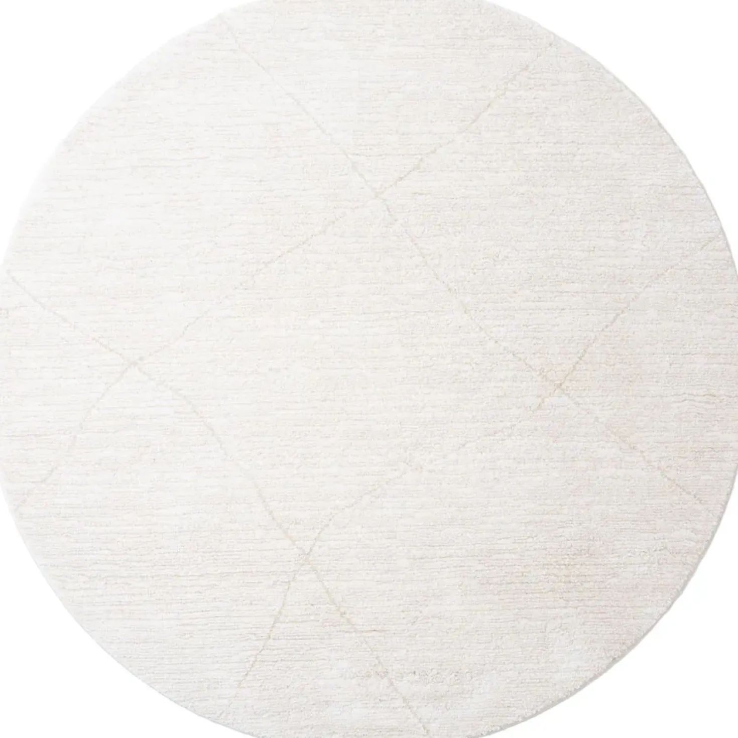 Nica vloerkleed Crème Rond 160x160cm