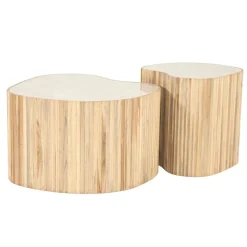 Nice Salontafel organisch Set van 2 Naturel