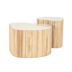 Nice Salontafel organisch Set van 2 Naturel
