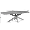 Nicole Eettafel Deens ovaal Mangohout 240 cm