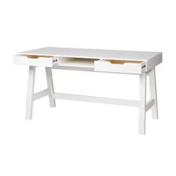 Nikki Bureau Dennenhout Wit 140cm