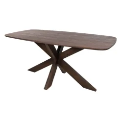 Nikki Eettafel deens ovaal Bruin Acaciahout bruin 160 cm