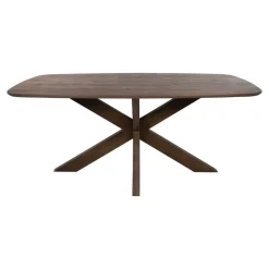 Nikki Eettafel deens ovaal Bruin Acaciahout bruin 180 cm