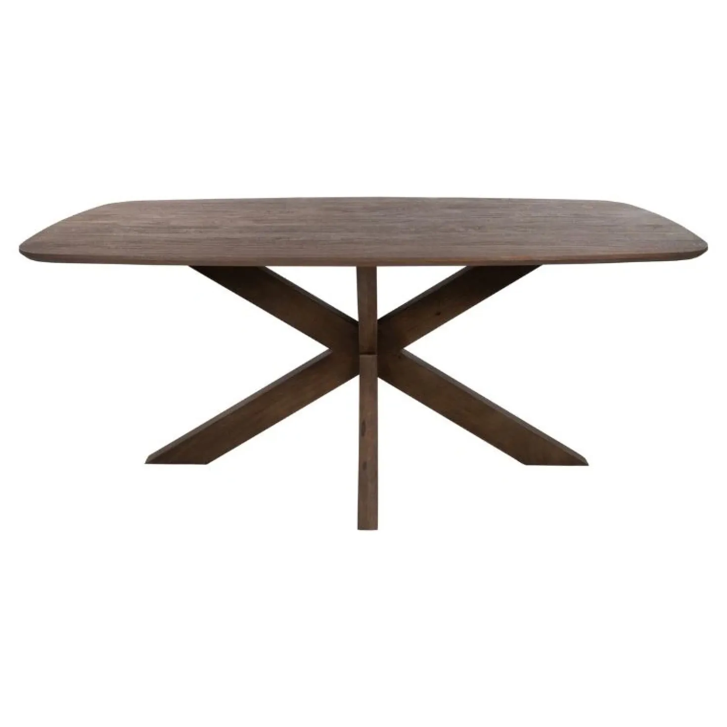 Nikki Eettafel deens ovaal Bruin Acaciahout bruin 200 cm