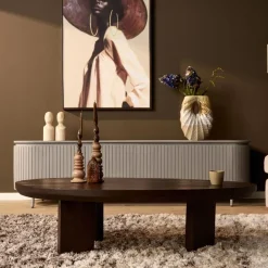 Niko Salontafel Organisch Bruin Eiken 130cm