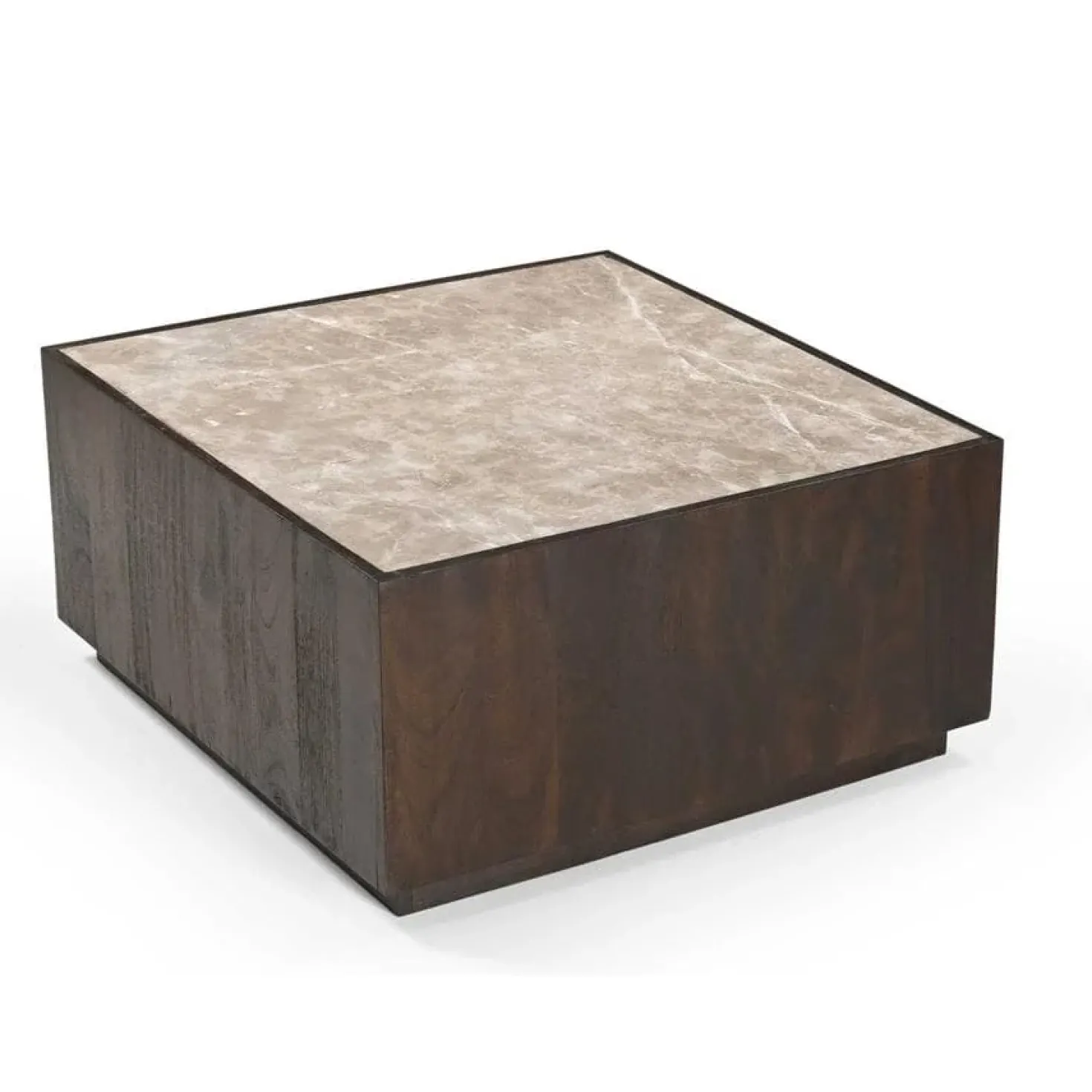 Nilo Salontafel vierkant Bruin Marmer 80 cm