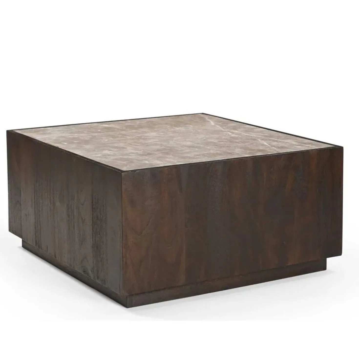 Nilo Salontafel vierkant Bruin Marmer 80 cm