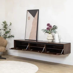 Nils Zwevend Tv meubel walnoot 200cm