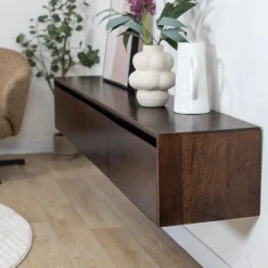 Nils Zwevend Tv meubel walnoot 200cm