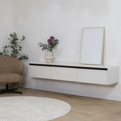 Nils Zwevend Tv meubel zand 200cm