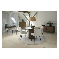 Nita eettafel donkerbruin 120cm