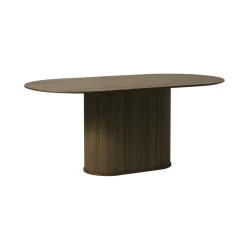 Nita Eettafel donkerbruin 180 cm ovaal