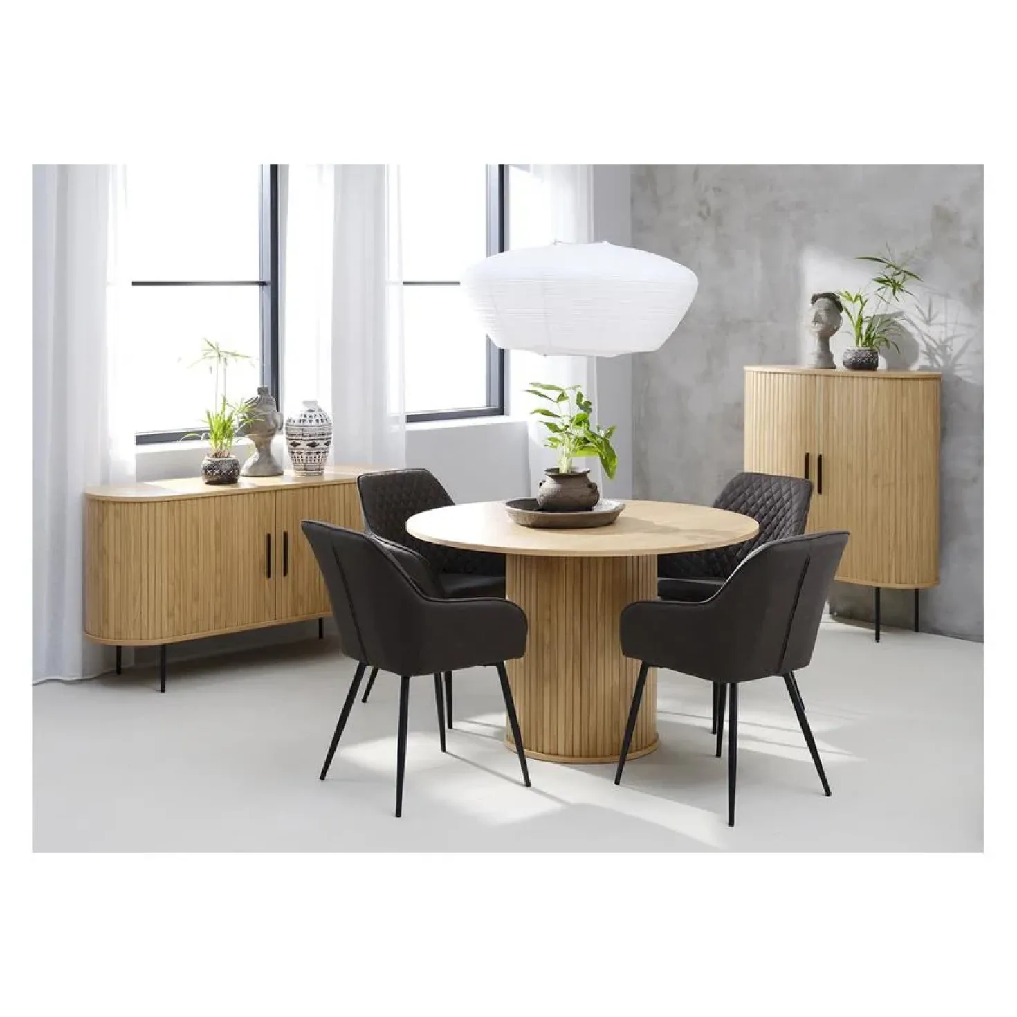 Nita eettafel naturel 120cm