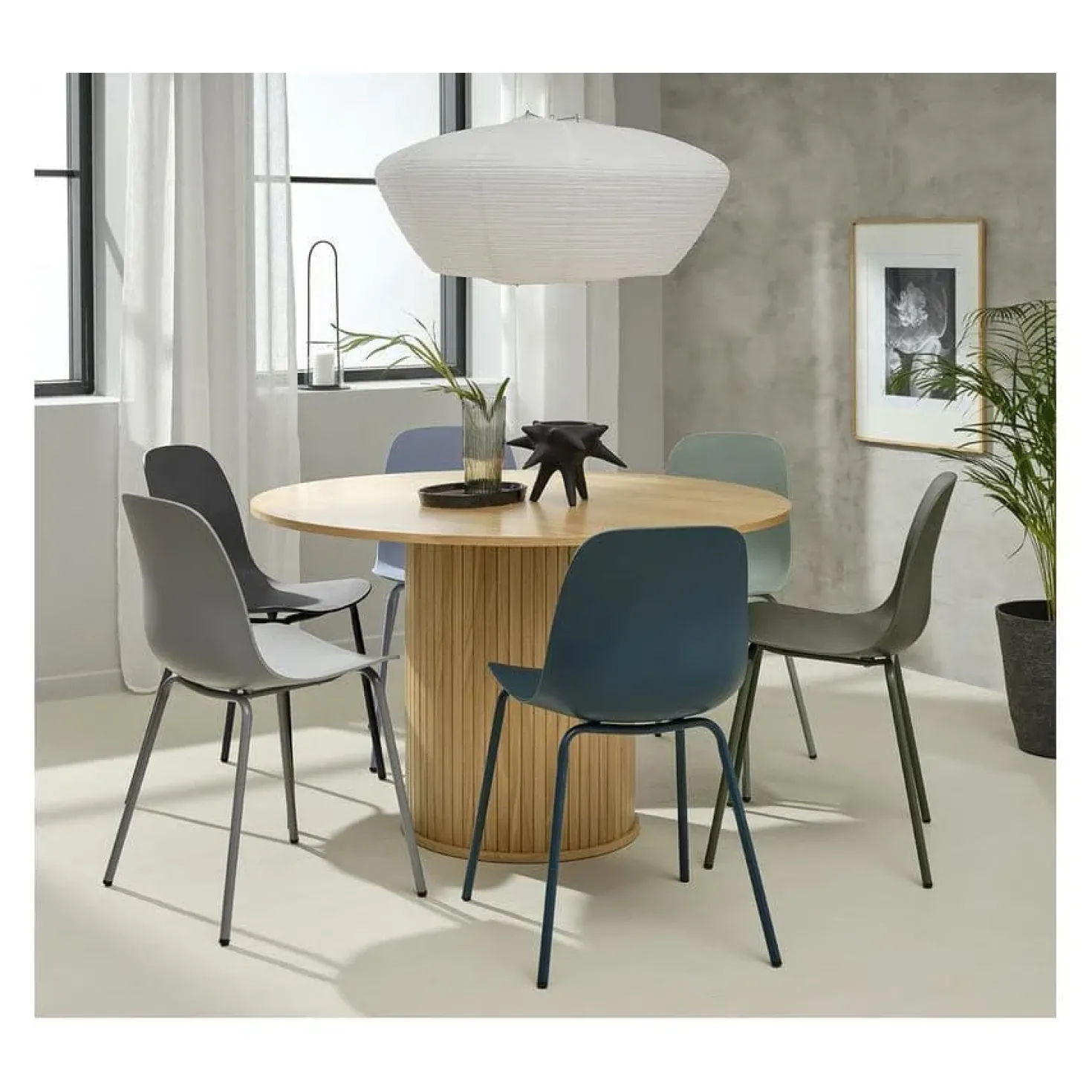 Nita eettafel naturel 120cm