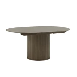 Nita Eettafel rond uitschuifbaar Donkerbruin 120-167 cm