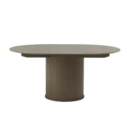 Nita Eettafel rond uitschuifbaar Donkerbruin 120-167 cm
