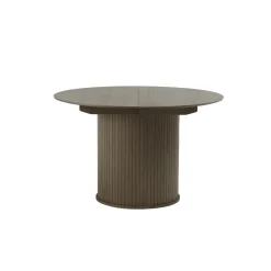 Nita Eettafel rond uitschuifbaar Donkerbruin 120-167 cm