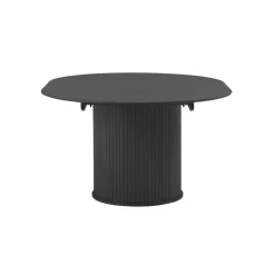 Nita Eettafel rond uitschuifbaar Zwart 120-167 cm