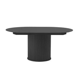 Nita Eettafel rond uitschuifbaar Zwart 120-167 cm