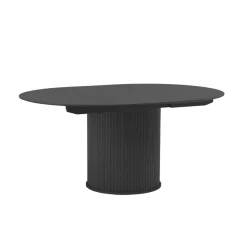 Nita Eettafel rond uitschuifbaar Zwart 120-167 cm