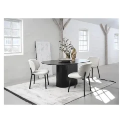 Nita Eettafel zwart ovaal 180cm