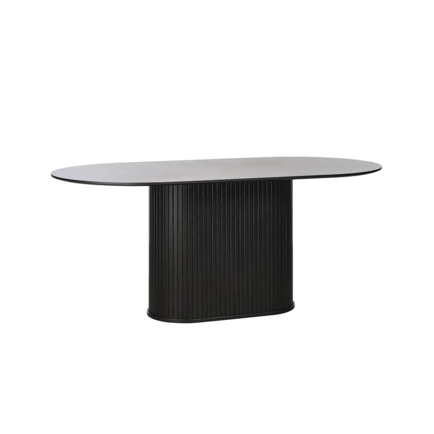Nita Eettafel zwart ovaal 180cm