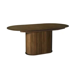 Nita ovale uitschuifbare eettafel donkerbruin 180-230cm