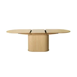 Nita ovale uitschuifbare eettafel naturel 180-230cm
