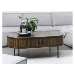 Nita salontafel donkerbruin 120cm