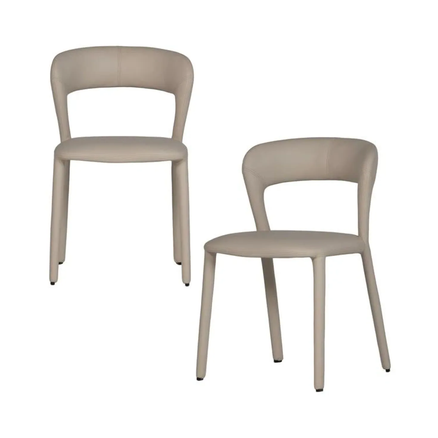 Noble Eetkamerstoel Leerlook Beige