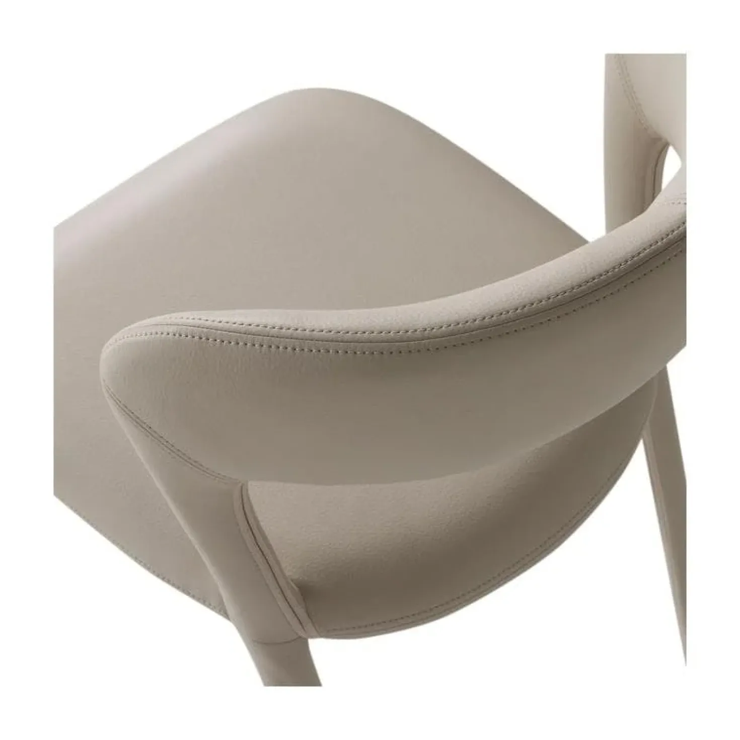 Noble Eetkamerstoel Leerlook Beige