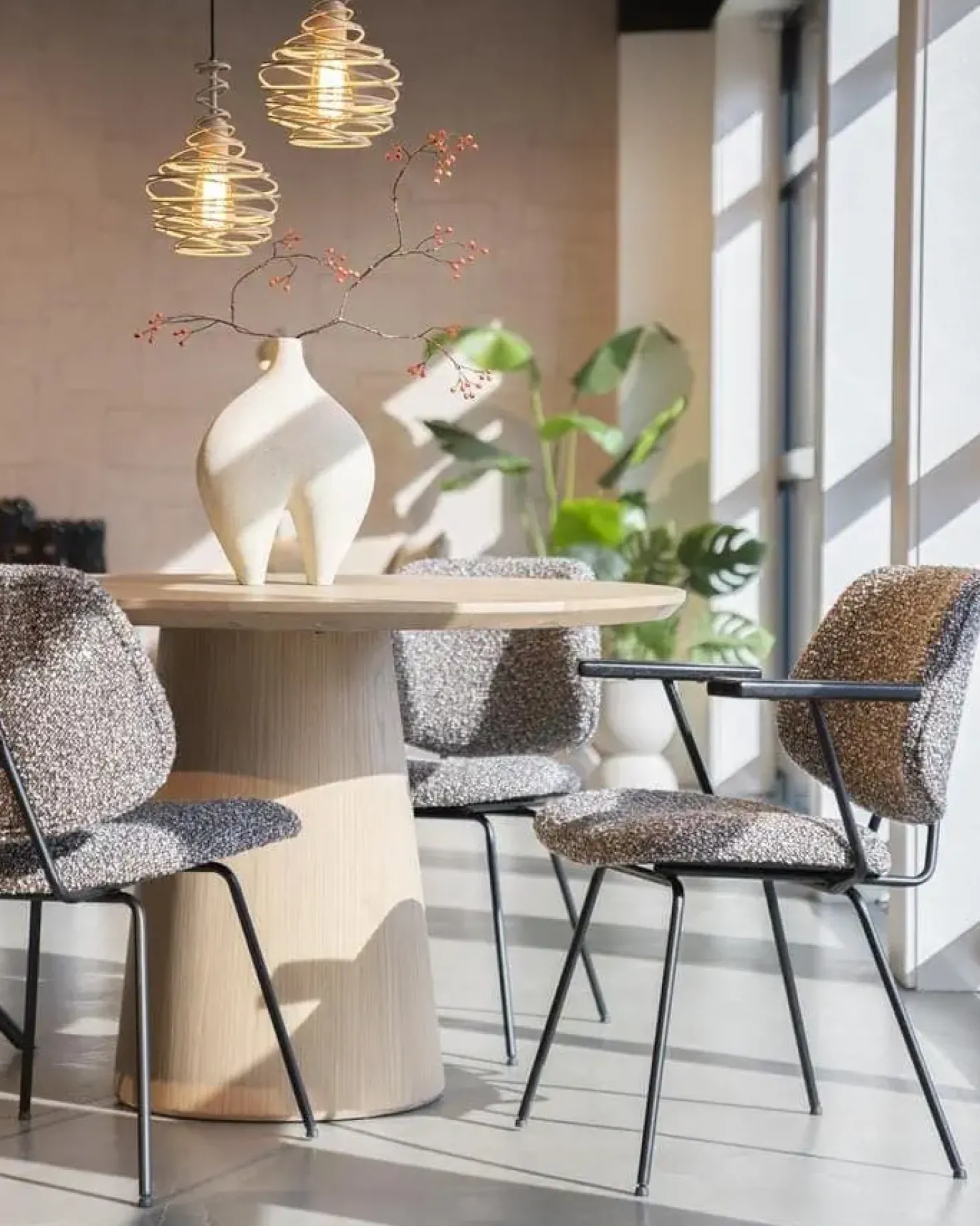 Nola Eettafel naturel 130 cm