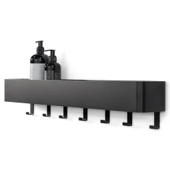 Nolan 7 Wandkapstok Zwart 72cm