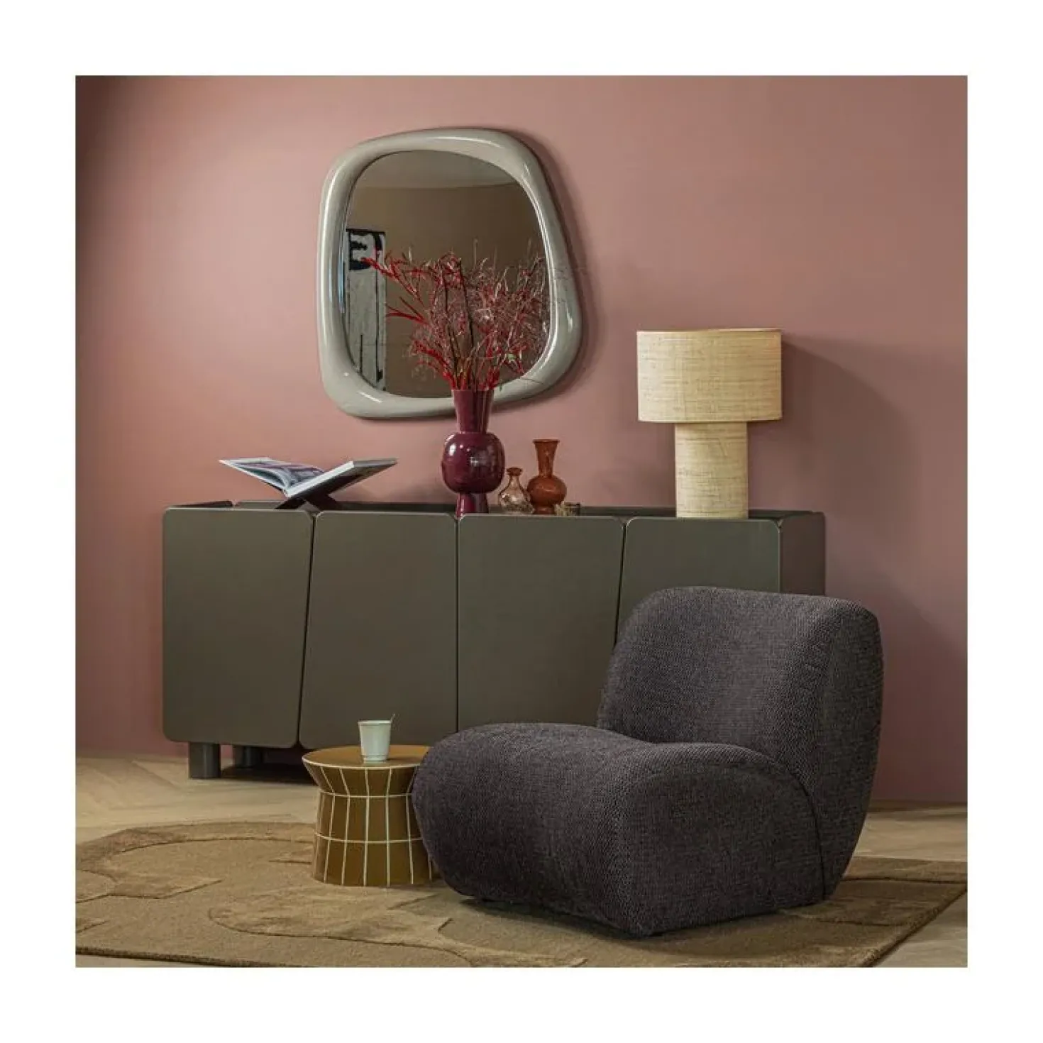 Nomu Fauteuil chenille Antraciet