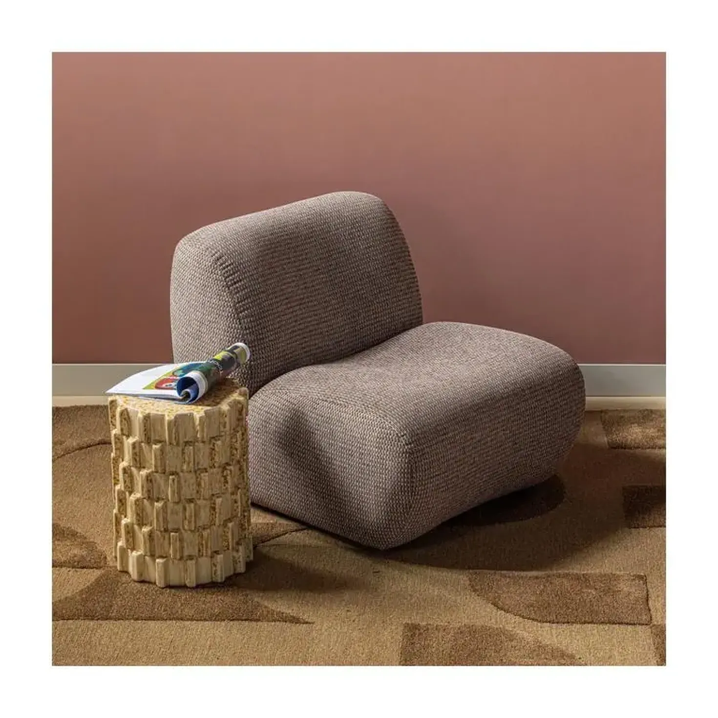 Nomu Fauteuil chenille Bruin