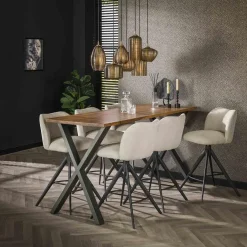 Nona 7-lichts Hanglamp Amber glas