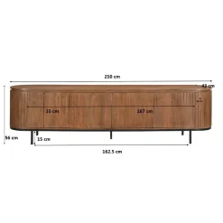 Noor tv-meubel 210cm naturel