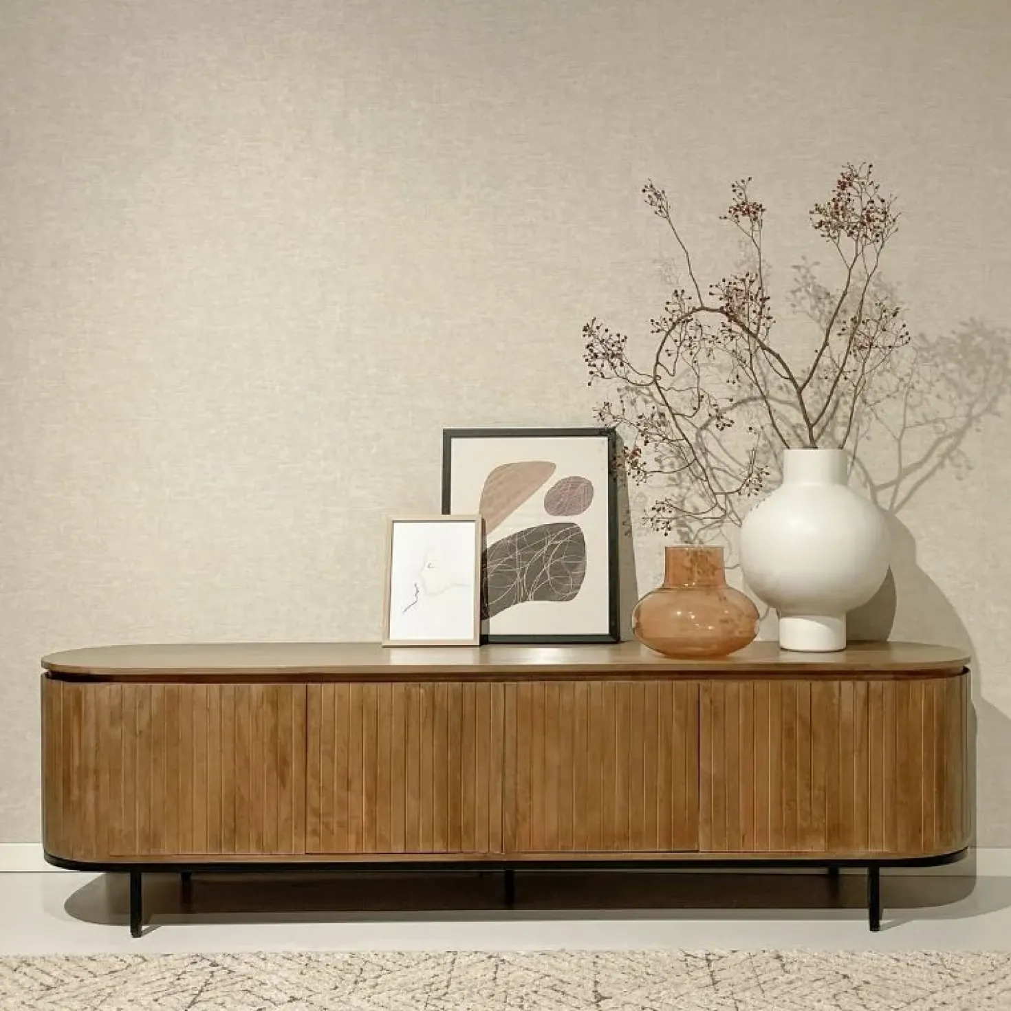 Noor tv-meubel 210cm naturel