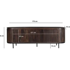 Noor tv-meubel 170cm walnoot