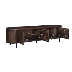 Noor tv-meubel 210cm walnoot
