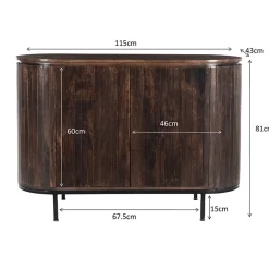 Noor wandkast 115cm walnoot