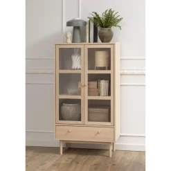 Nordvik Vitrinekast Naturel 80cm