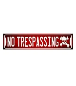 No trespassing straatbord 10 x 45cm