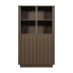 Nova Lage Vitrinekast Dennenhout Truffelbruin 102cm