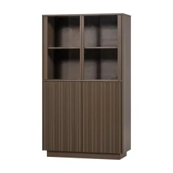 Nova Lage Vitrinekast Dennenhout Truffelbruin 102cm