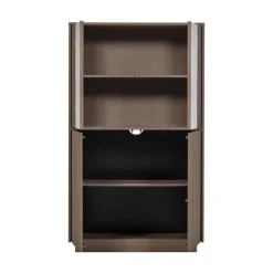 Nova Lage Vitrinekast Dennenhout Truffelbruin 102cm
