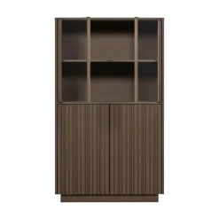 Nova Lage Vitrinekast Dennenhout Truffelbruin 102cm