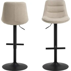 Novaro Barkruk Beige Stof
