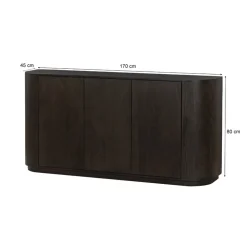 Novero Dressoir Espresso eiken 170cm